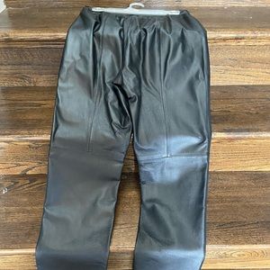 Black leather pants